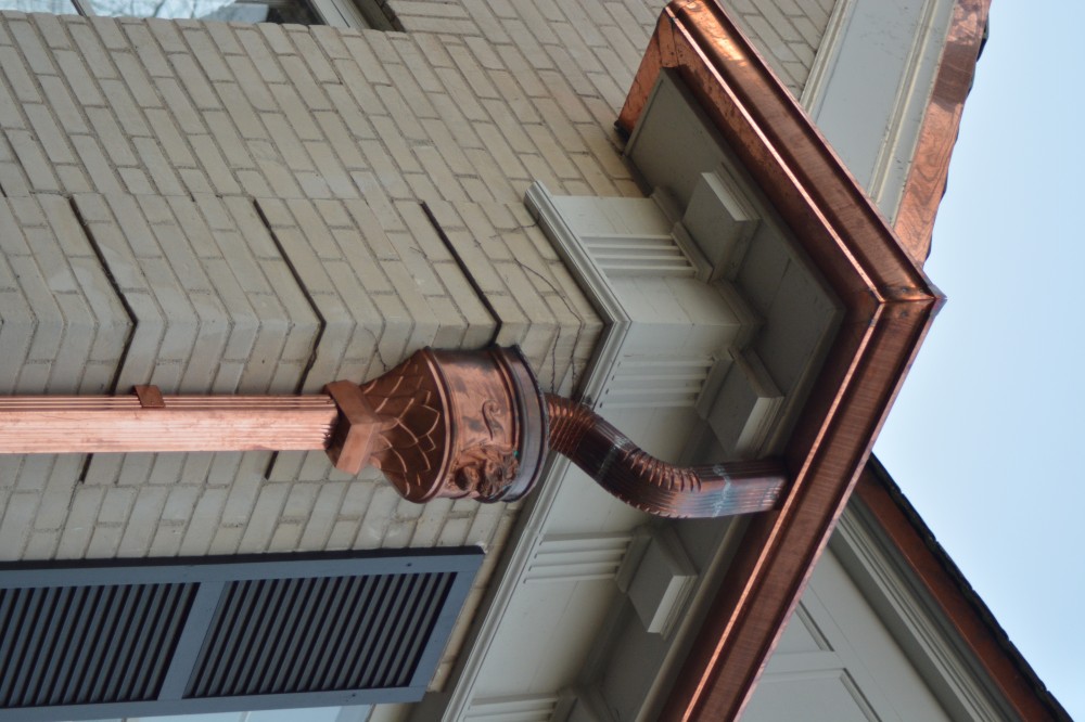 Photo By Stinson Services, Inc.. Copper Gutter Project