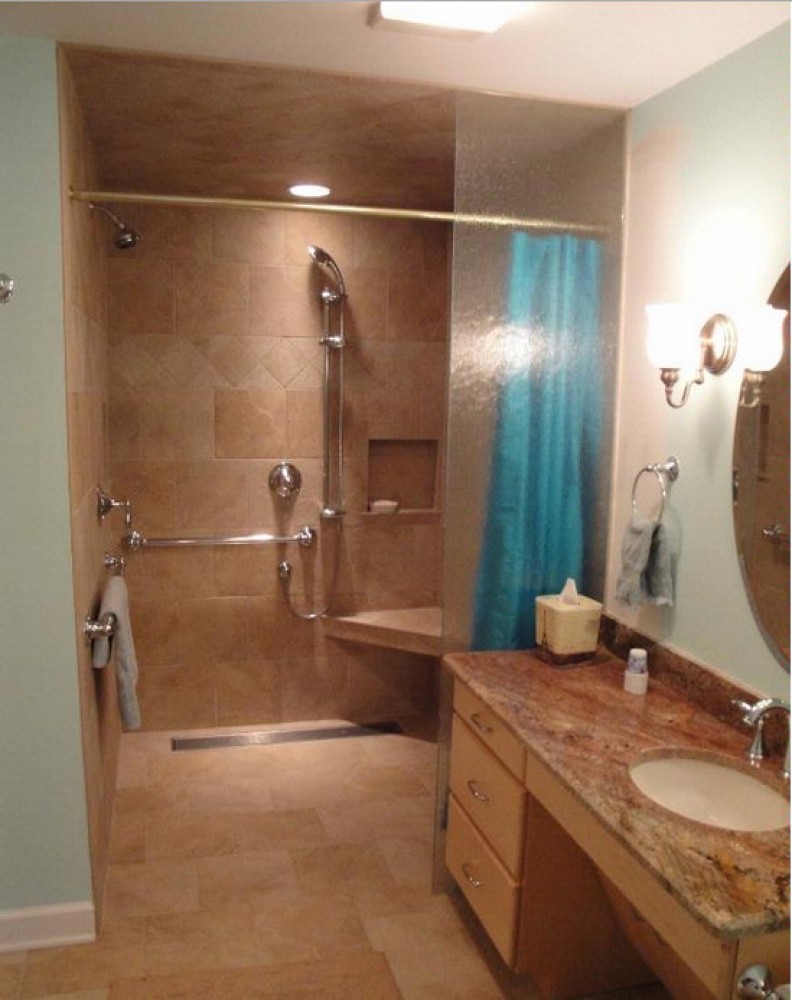 Photo By Extended Home Living Services (EHLS) & To The Top Home Elevators. Accessible Bathrooms