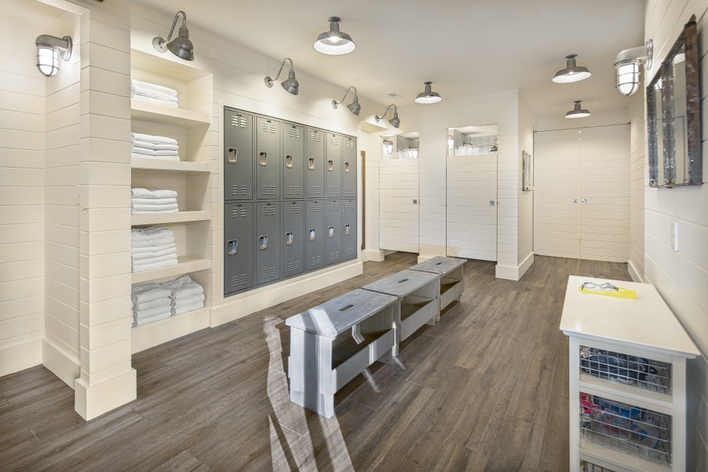 Photo By Hopkins & Porter Construction, Inc.. Pool Locker Room