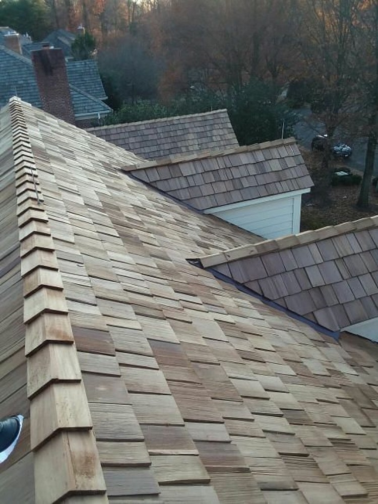 Photo By BRAX Roofing. Cedar Shake Roof Replacement 