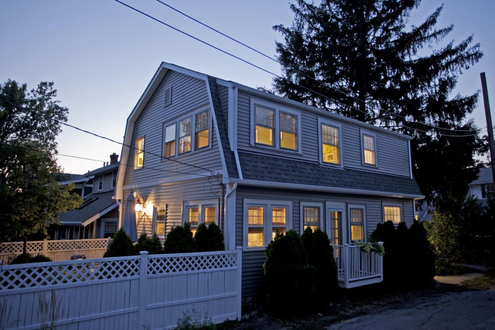 Photo By Ohio Exteriors. Odyssey 4" Clapboard Siding (Storm) With Owens Corning Estate Gray Roofing