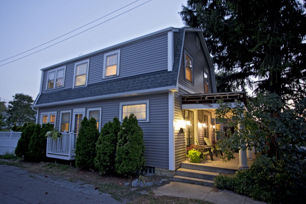 Photo By Ohio Exteriors. Odyssey 4" Clapboard Siding (Storm) With Owens Corning Estate Gray Roofing