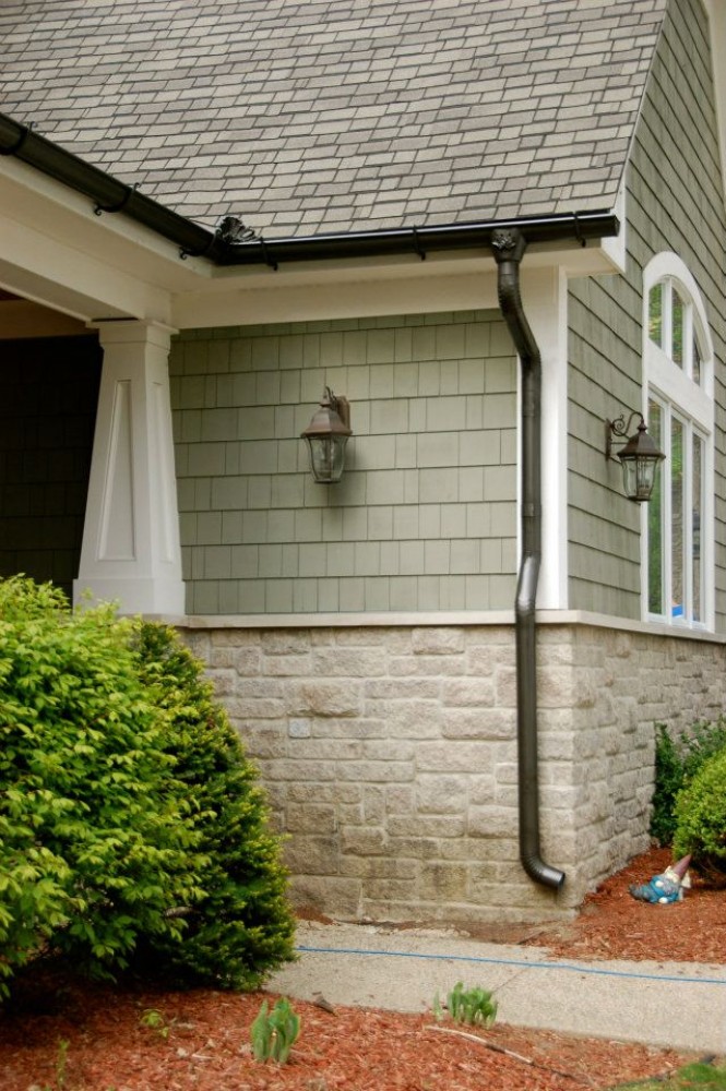 Photo By GREAT LAKES GUTTER. Half-Round Seamless Gutter