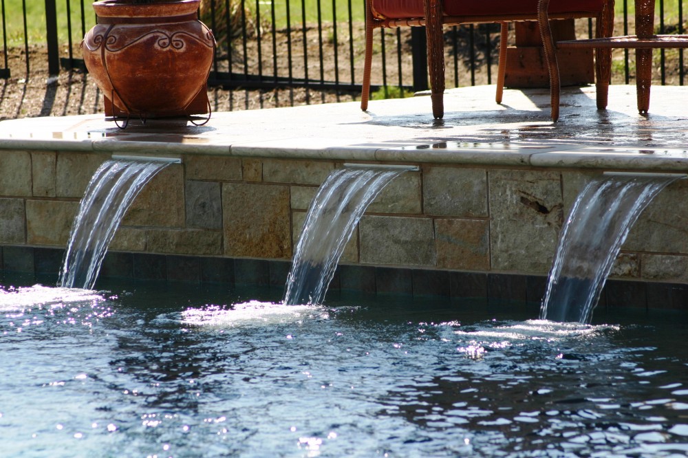 Photo By Gold Medal Pools & Outdoor Living. Water Features