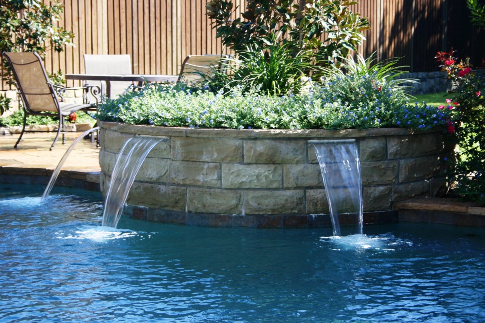 Photo By Gold Medal Pools & Outdoor Living. Water Features