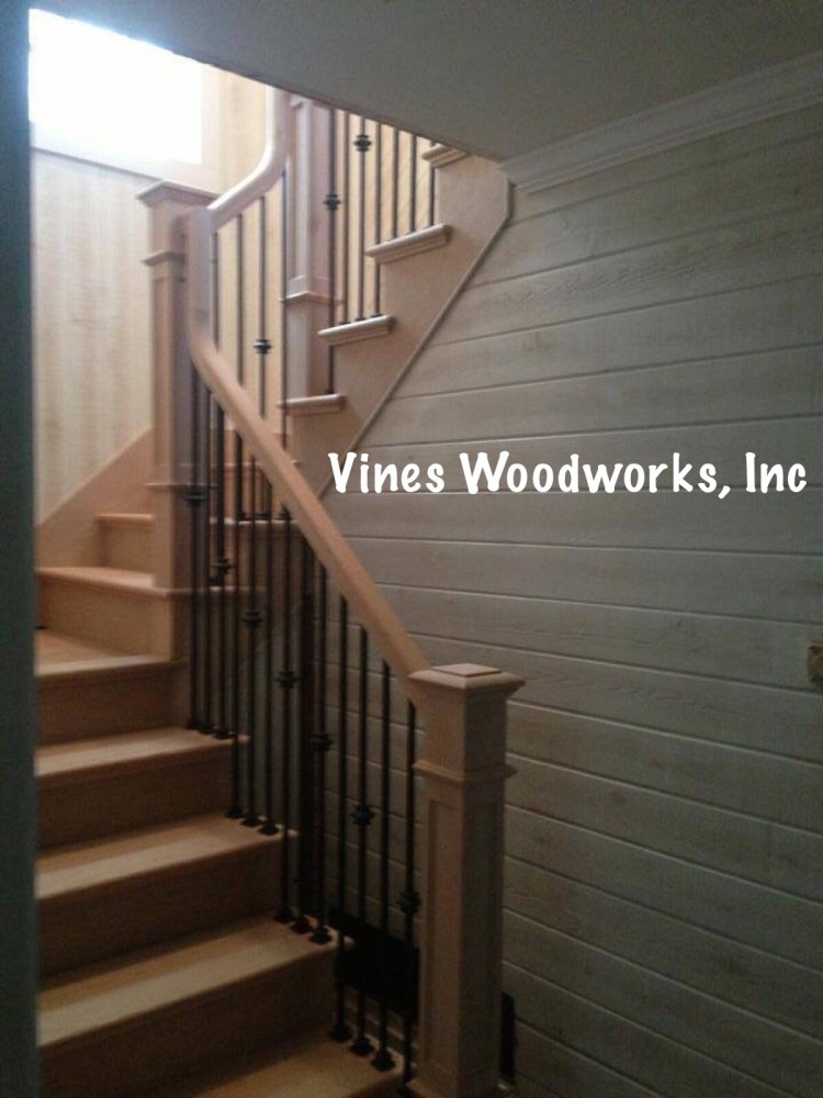 Photo By Vines Woodworks, Inc.. Custom Stairs