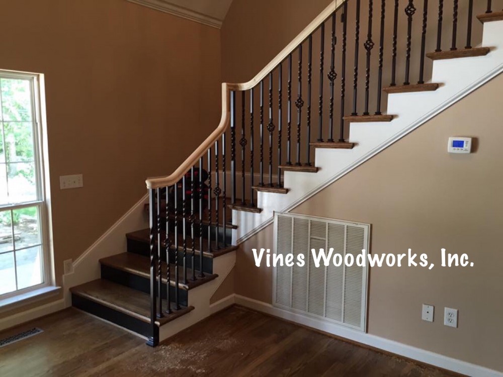 Photo By Vines Woodworks, Inc.. Custom Stairs