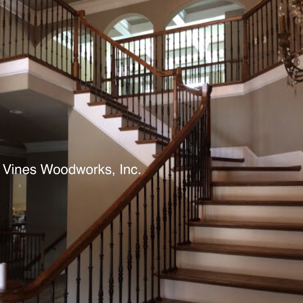 Photo By Vines Woodworks, Inc.. Custom Stairs